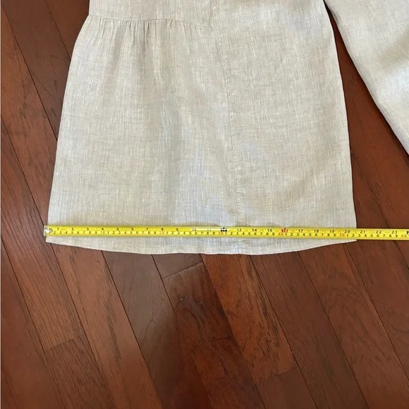 Ethos Los Angeles Linen Tiered Super Wide Leg Pants for Women in Oatmeal size M - Picture 6 of 8